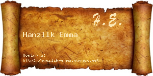 Hanzlik Emma névjegykártya